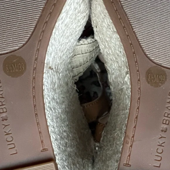 NWOB Lucky Brand crochet chunky platform espadrilles, size 8.5 - Picture 5 of 8